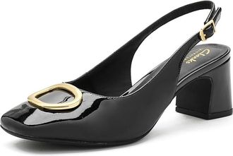 Clarks Fernie Sling Womens Shoes Black Patent Leather : 8.5 B - Medium