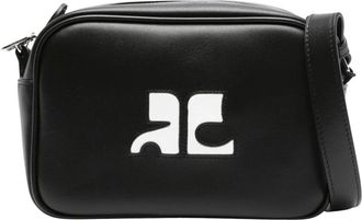 Courr&egrave;ges Reedition Camera Bag - female - Courr&egrave;ges - Cross Body Bags - Black - ONE SIZE - Bags