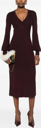 Elisabetta Franchi Abito con scollo a V - Rosso