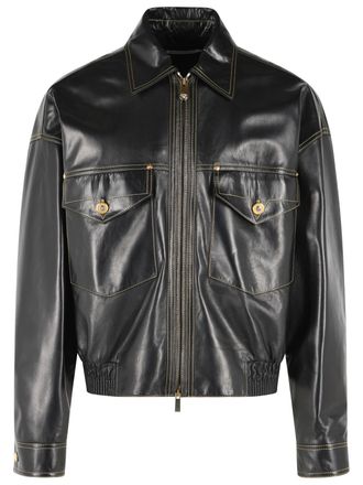 Versace Black Leather Jacket