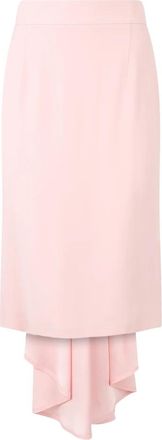 Moschino Asymmetrische geplooide midi-rok - Dames - Midirokken - Roze - S - Rokken