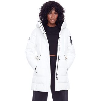 Alpine North KOOTNEY - Vegan Down Mid-Length Parka Coat in Cloud at Nordstrom, Size Medium