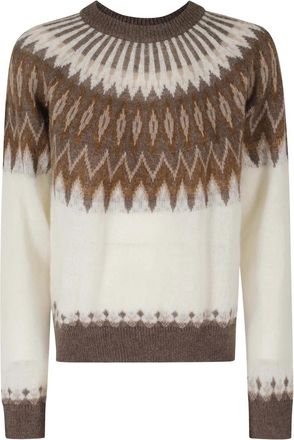 Roberto Collina Round-neck Truien - Dames - Ronde hals truien - Veelkleurig - M - Truien & Vesten