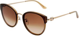 Ferragamo Brown Gradient Oval Unisex Sunglasses SF255SK 252 62