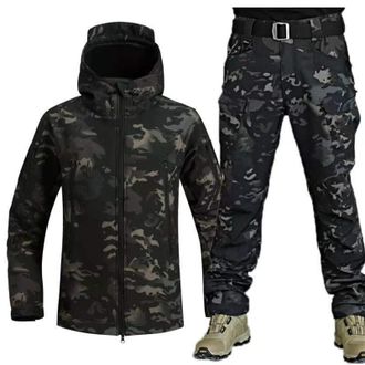 Generic Waterproof Army Combat Suit Sets - Camouflage Military Uniform Suit for Men, Tactical Jacket and Pant, Military Soft Shell Suits, Militar Clothes Suit