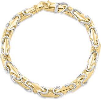 Pompeii3 Mens Byzantine link 14k Gold (52gram) or Platinum (85gram) 6.5mm Bracelet 8.5