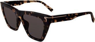 Tumi Brown Cat Eye Ladies Sunglasses STU507 01GU 55