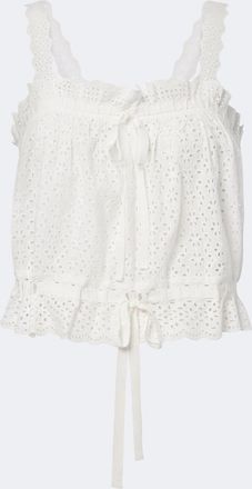 Ulla Johnson Isola broderie anglaise cotton top