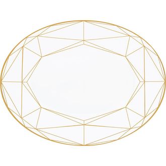 Prouna Gem Cut Gold 16 Inch Oval Platter in White at Nordstrom