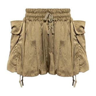 Balmain Short Shorts, female, Green, Size: 2XS Puffed Shorts With Pockets