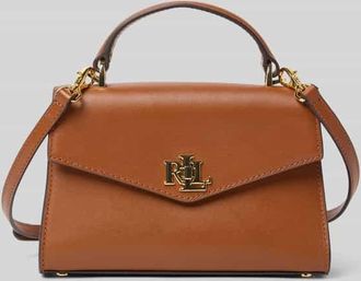 Lauren Ralph Lauren Satchel Bag mit Label-Detail Modell FARRAH in Cognac, Größe 1