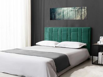 Vente-Unique Testata 140 cm Velluto Verde - HERMINE