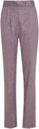 Calvin Klein Tencel Slim Straight Broek - Dames - Straight fit broeken - Paars - 2XS - Broeken