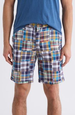 Vintage 1946 Patchwork Madras Flat Front Shorts in True Navy at Nordstrom Rack, Size 38