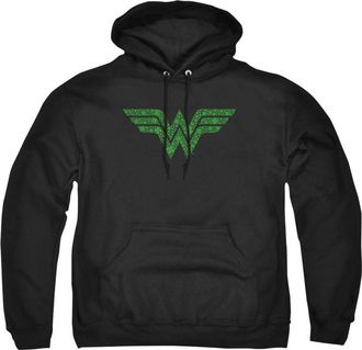 Gildan Wonder Woman St. Patrick&acute;s Day Shamrock Logo Adult Pull Over Hoodie / Hooded Sweatshirt