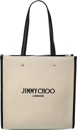 Jimmy Choo London N/S Canvas & Leather Tote