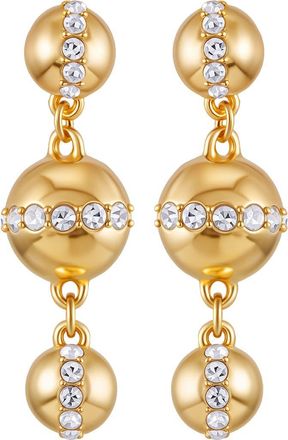 Vince Camuto Crystal Circle Drop Earrings in Gold Tone at Nordstrom Rack