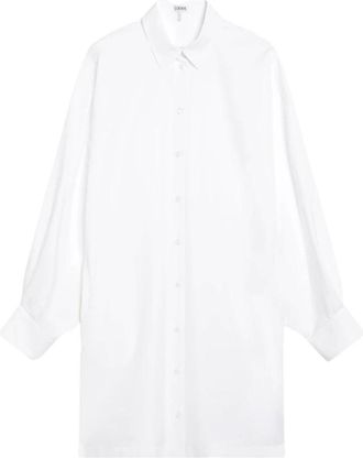 Loewe Shirt Dress in Katoen - Dames - Shirt Kleedjes - Wit - 2XS - Katoen - Kleedjes