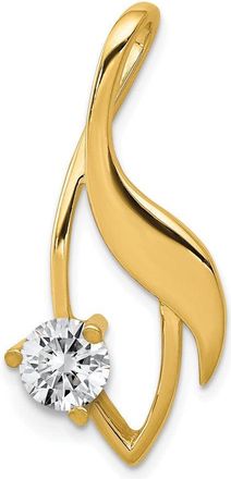 Diamond2Deal 14k Yellow Gold Fancy 5mm Diamond Slide Mtg