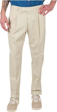 Pantaloni Torino Broeken, Heren, Beige, S, Katoen, Zand Rebel Stretch Katoenen Broek