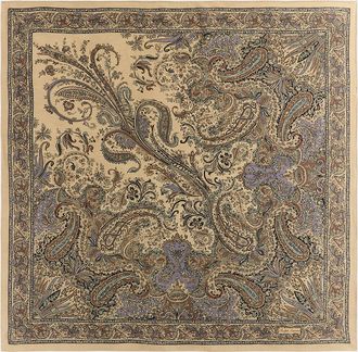 Ralph Lauren Collection Paisley Crepe de Chine Square Scarf