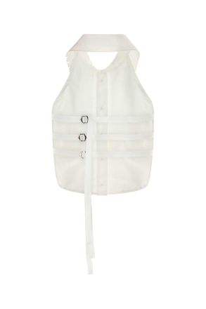 Blumarine White Exterior: Cotton Giacche E Gilet Jacket