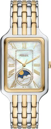 Fossil Womens Raquel 29mm Sun Moon Multifunction, Stainless Steel Watch