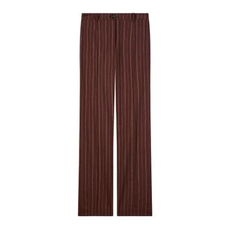 Patrizia Pepe Dames, Broeken, Bruin, Maat: S Viscose