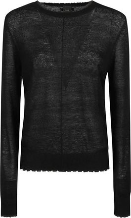 Pinko Pamplona Ronde Hals Trui - Dames - Ronde hals truien - Zwart - XS - Truien & Vesten