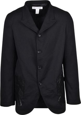 Comme Des Gar&ccedil;ons Jassen, Heren, Zwart, L, Polyester, Patch Pocket Blazer
