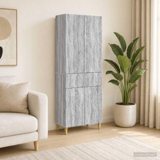 vidaXL Vidaxl Set Di Armadi 2 Pz Sonoma Grigio Legno Ingegnerizzato