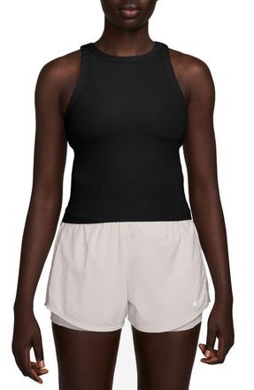 Nike Zenvy Dri-FIT Rib Tank in 010 010 Black/pcg6C at Nordstrom, Size X-Large