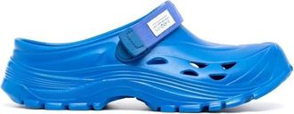Suicoke Blauwe Touch-Strap Muiltjes met Uitgesneden Details - Heren - Klompen - Blauw - 40 EU - Schoenen