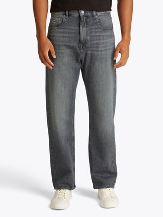 Tommy Jeans Regular-fit-Jeans TOMMY JEANS Otis Regular Straight Gr. 34, blau (denim schwarz), Jeans, Herren, 34, L&auml;nge 34, Denim/Jeans, Obermaterial: 99% Baumwoll