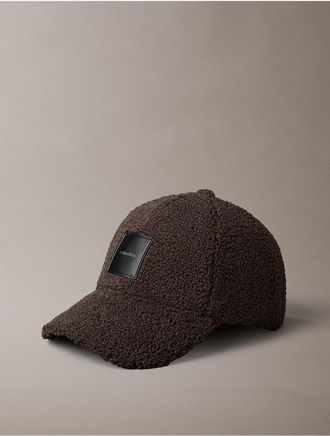 Calvin Klein Womens Sherpa Baseball Cap - Brown