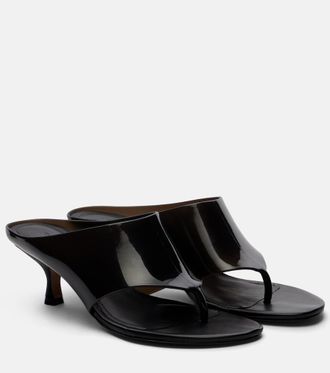Farm Rio Leather-lined thong sandals