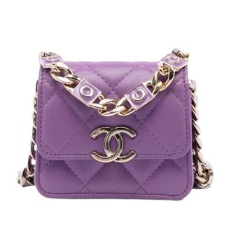 Chanel Pre-owned Mini Bags, female, Purple, Size: ONE SIZE Pre-owned Vintage Mini Bag
