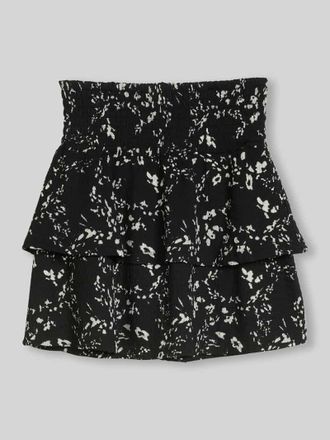 Tom Tailor Denim Mini-Rock mit Volants in Black, Gr&ouml;&szlig;e XS