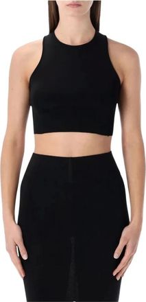 Rick Owens Tops, Dames, Zwart, L, Cropped Tanktop