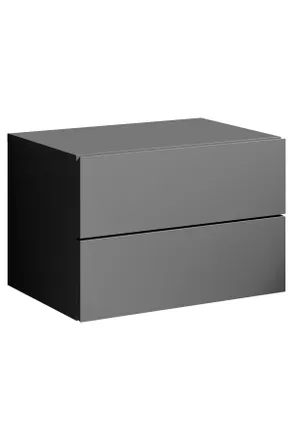 Livetastic Nachtk&auml;stchen, Graphitfarben, Holzwerkstoff, 2 Schubladen, 42x28x30 cm, h&auml;ngend, Schlafzimmer, Nachtk&auml;stchen