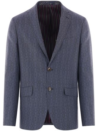 Etro paisley-print blazer - men - Viscose/Wool/Acetate - 56 - Blue