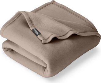 Bare Home Lightweight Polar Fleece Throw Blanket in Taupe at Nordstrom