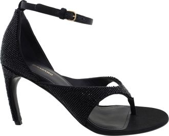 Ferragamo Ferragamo Zoele 85 Crystal-Embellished Sandals, Size 7 C