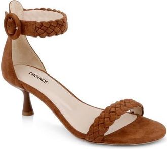 L'agence Andelle Ankle Strap Sandal in Buckskin Suede at Nordstrom, Size 11
