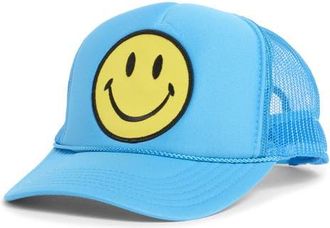 Aviator Nation Smiley Baseball Cap in Neon Blue at Nordstrom