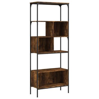 vidaXL Vidaxl - Librer&iacute;a De 5 Estantes Madera Ingenier&iacute;a Roble Ahumado