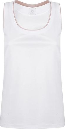 Eleventy Witte Katoenen Top - Dames - Tops zonder mouwen - Wit - S - Katoen - Tops