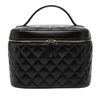 Chanel Pre-owned Vanity Bag - Dames - Pre-owned - Zwart - Maat: ONE Size Leer