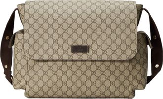 Gucci GG Supreme Plus Diaper Bag Beige Brown 211131-KGDIG-8588