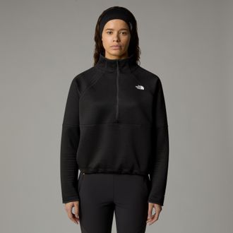 The North Face Womens W Dotknit Thermal 1/4 Zip - Black - Size X-Large